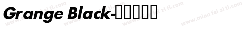 Grange Black字体转换